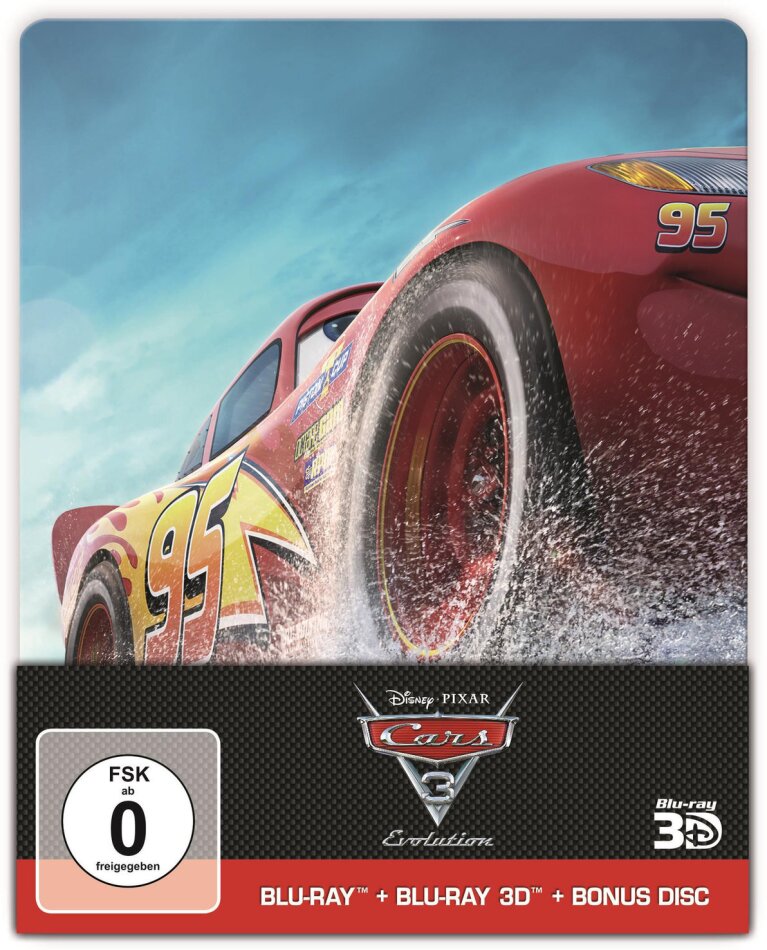 Cars 3 - Evolution (2017) (Limited Edition, Steelbook, Blu-ray 3D + 2 Blu-rays)