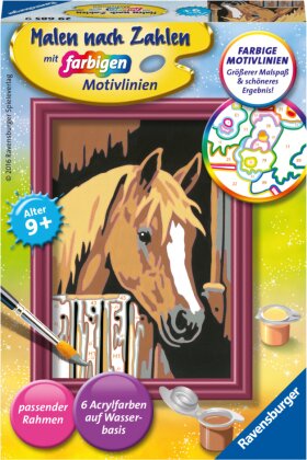 Malen nach Zahlen - Pferd im Stall
