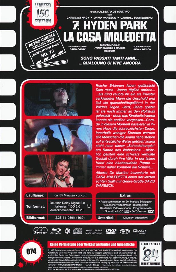 7 Hyden Park La Casa Maledetta 1985 Grosse Hartbox Cover B