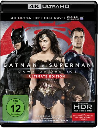 Batman v Superman - Dawn of Justice (2016) (Extended Edition, Cinema Version, Ultimate Edition, 4K Ultra HD + Blu-ray)