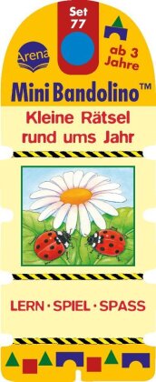 Kleine Rätsel rund ums Jahr (Kinderspiel) - Was gehört zusammen? Dreh um, schau nach, Kartenfächer m. Lösungsschnur