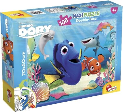 Finding Dory - Double Face Supermaxi 108 Dory Emoitions