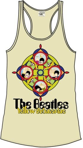 The Beatles Ladies Vest T-Shirt - Yellow Submarine & Portholes