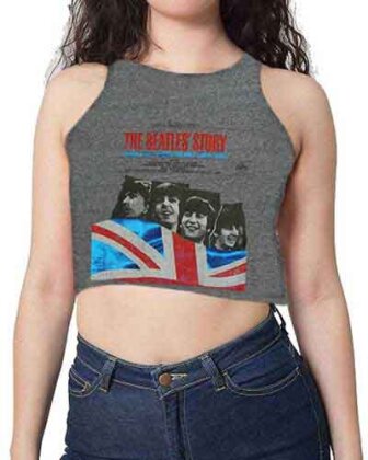 The Beatles Ladies Vest T-Shirt - Beatles Story Hotfix (Cropped/Hotfix) - Grösse XL