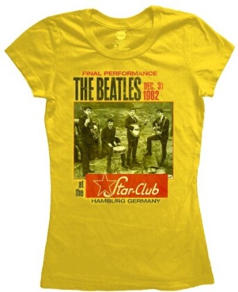 The Beatles Ladies Tee - Star Club, Hamburg Yellow - Size L