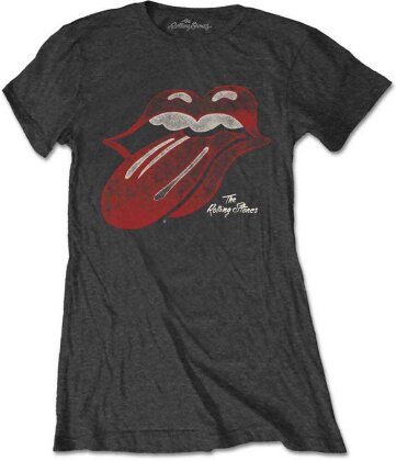 The Rolling Stones Ladies T-Shirt - Vintage Tongue Logo