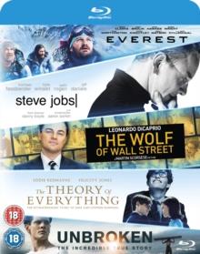 Everest / Steve Jobs / Wolf Of Wall Street / Theory Of Everything / Unbroken (5 Blu-rays)