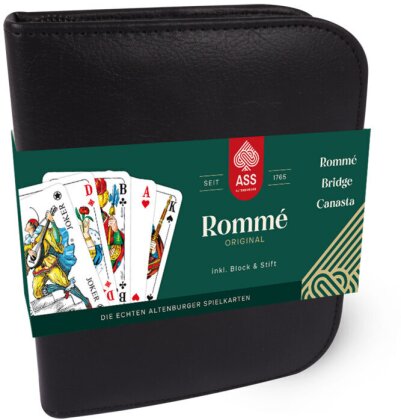 Rommé, Canasta, Bridge - in Lederfaser-Etui