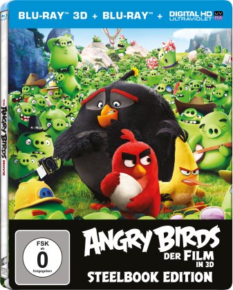 Angry Birds - Der Film (2016) (Lenticular - Steelbook, Blu-ray 3D + Blu-ray)