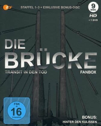 Die Brücke- Transit in den Tod - Staffel 1 - 3 (Fanbox, 9 Blu-rays + DVD)