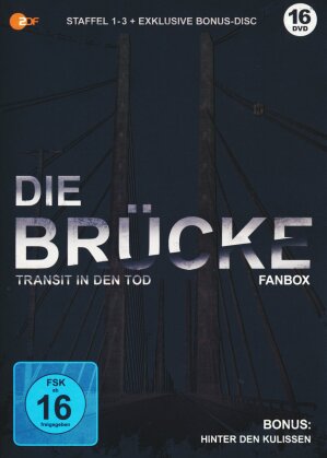 Die Brücke - Transit in den Tod - Staffel 1 - 3 (Fanbox, 16 DVDs)