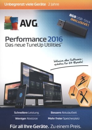 AVG Performance 2016 inkl. USB-Stick (TuneUp) - [3 Lizenzen]