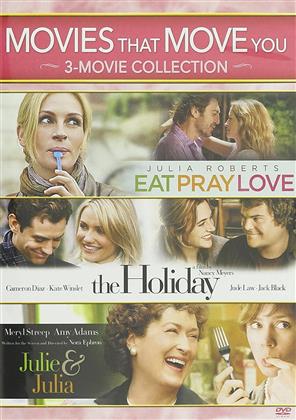 Movies That Move You: 3-Movie Collection - Eat Pray Love / The Holiday / Julie & Julia