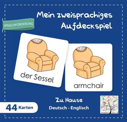 Mein Zweisprachiges Aufdeckspiel - Zu Hause Deutsch-Englisch (Kinderspiel)