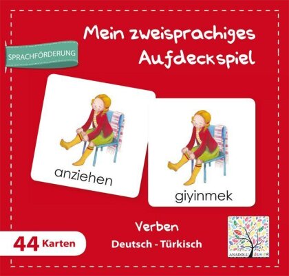 Mein zweisprachiges Aufdeckspiel - Verben Deutsch-Türkisch (Kinderspiel)