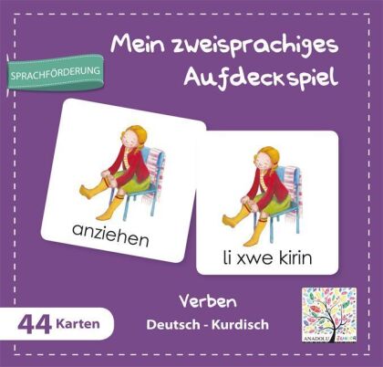 Mein zweisprachiges Aufdeckspiel - Verben Deutsch-Kurdisch (Kinderspiel)