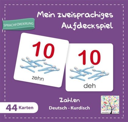 Mein zweisprachiges Aufdeckspiel - Zahlen Deutsch-Kurdisch (Kinderspiel)