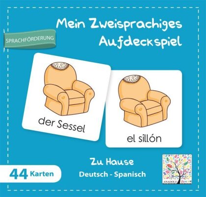 Mein zweisprachiges Aufdeckspiel - Zu Hause Deutsch-Spanisch (Kinderspiel)