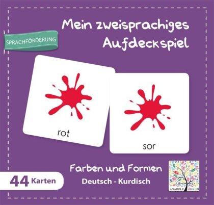Mein zweisprachiges Aufdeckspiel - Farben und Formen Deutsch-Kurdisch (Kinderspiel)