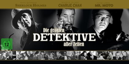 Die grössten Detektive aller Zeiten - Sherlock Holmes / Charlie Chan / Mr. Moto (s/w, 34 DVDs)