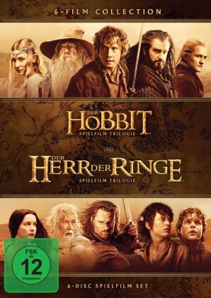 Der Hobbit + Der Herr der Ringe - Spielfilm Trilogien (Cinema Version, 6 DVDs)