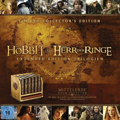Der Hobbit + Der Herr der Ringe (Extended Edition, Collector's Edition Limitata, 30 Blu-ray)