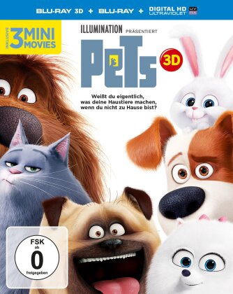 Pets (2016) (Lenticular, Blu-ray 3D + Blu-ray)