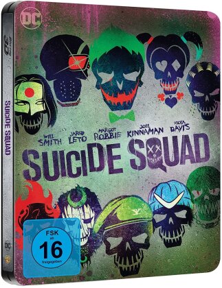 Suicide Squad (2016) (Extended Edition, Cinema Version, Limited Edition, Steelbook, Blu-ray 3D + 2 Blu-rays)