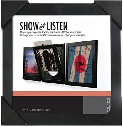 Show And Listen Vinyl Record Frame [32x32 cm] - black