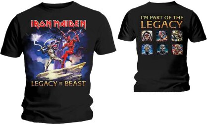 Iron Maiden Unisex T-Shirt - Legacy Beast Fight (Back Print)