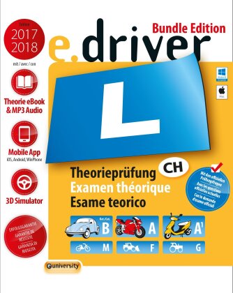 e.Driver 2017/2018 - Fahrschule Lernprogramm CH Theorie Kat. A/A1/B/M/F/G