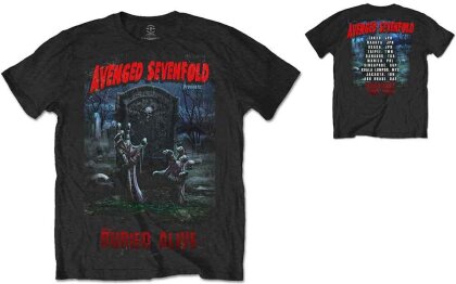 Avenged Sevenfold Unisex T-Shirt - Buried Alive Tour 2012 (Back Print)