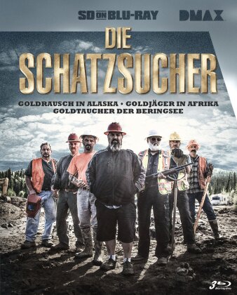Die Schatzsucher - Goldrausch in Alaska / Goldjäger in Afrika / Goldtaucher der Beringsee (DMAX, 3 Blu-rays)