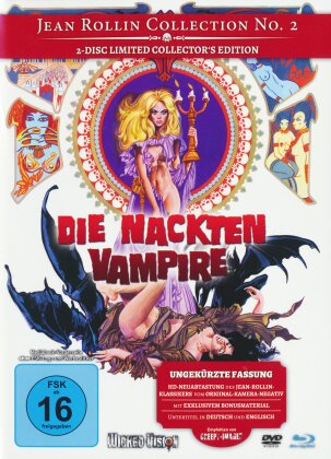 Die nackten Vampire (1970) (Cover A, Jean Rollin Collection, Collector's Edition, Edizione Limitata, Uncut, Mediabook, Blu-ray + DVD)