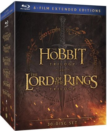 Le Hobbit et Le Seigneur des Anneaux - Les Trilogies (Langfassung, 18 Blu-rays + 12 DVDs)