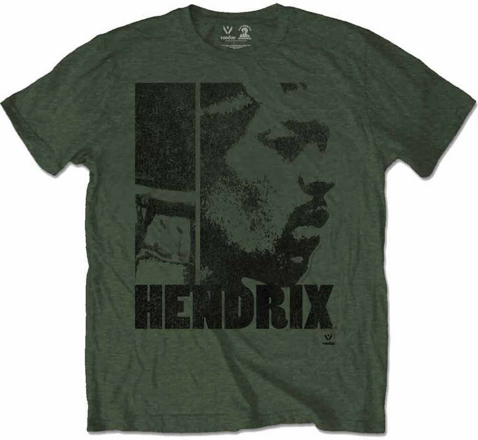 Jimi Hendrix Unisex T-Shirt - Let Me Live (Khaki Green)