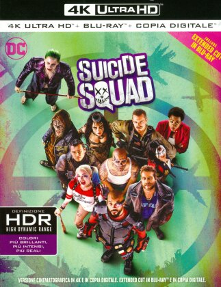 Suicide Squad (2016) (Extended Cut, Version Cinéma, 4K Ultra HD + Blu-ray)