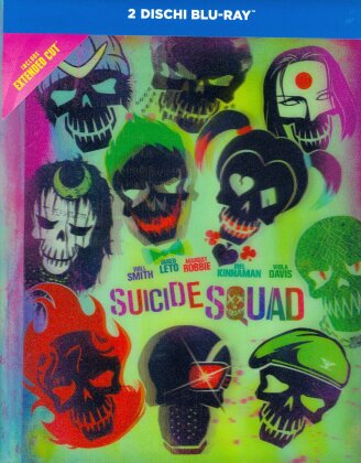 Suicide Squad (2016) (Extended Cut, Lenticular, Version Cinéma, Mediabook, 2 Blu-ray)