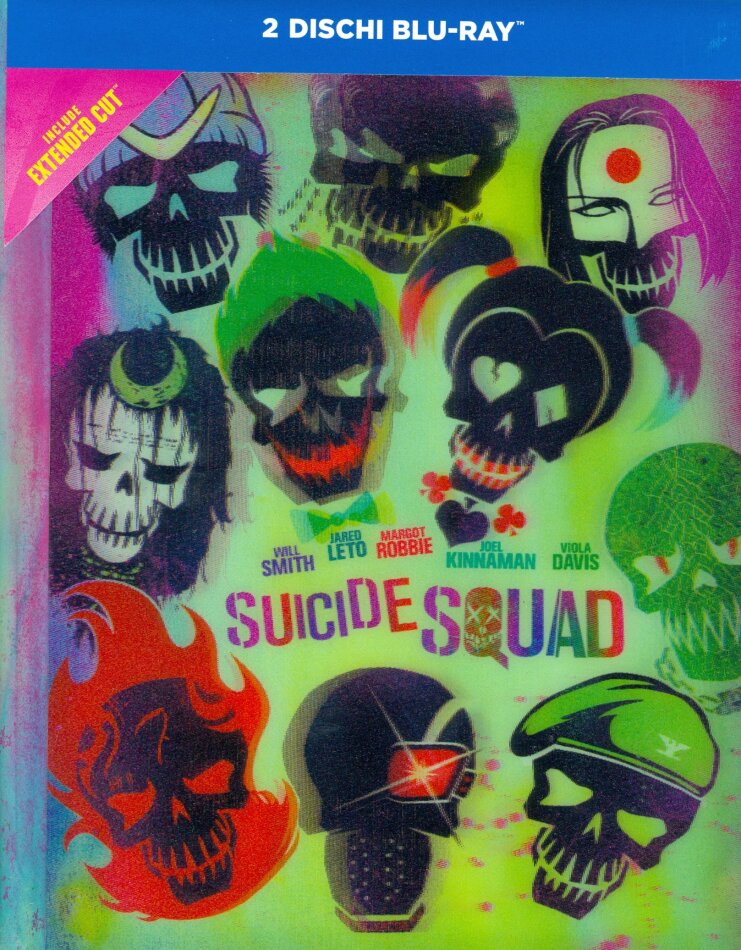 Suicide Squad (2016) (Extended Cut, Lenticular, Cinema Version, Mediabook, 2 Blu-rays)