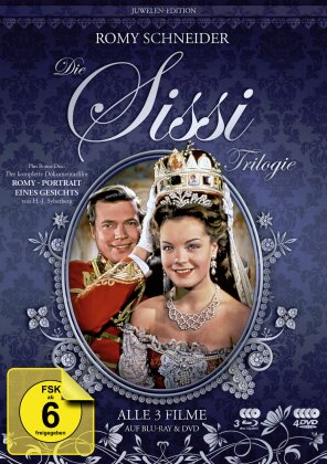 Die Sissi Trilogie (Juwelen-Edition, Filmjuwelen, Edizione Restaurata, 3 Blu-ray + 4 DVD)