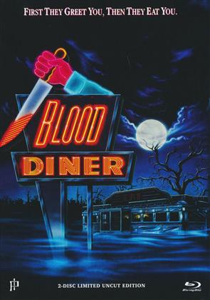 Blood Diner (1987) (Cover B, Limited Uncut Edition, Mediabook, Blu-ray + DVD)