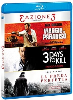 3 Azione 3 - Tris Azione - Viaggio In Paradiso / Three Days To Kill / La Preda Perfetta (Limited Edition, 3 Blu-rays)