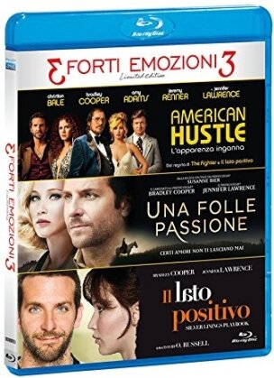 3 Forti Emozioni 3 - Tris Forti Emozioni - American Hustle / Una Folle Passione / Il Lato Positivo (Édition Limitée, 3 Blu-ray)