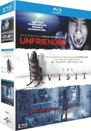 Coffret horreur - The Visit / Unfriended / Paranormal Activity 5 Ghost Dimension (3 Blu-ray)