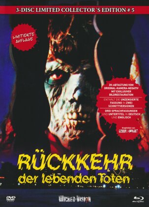 Rückkehr der lebenden Toten (1987) (Cover A, Limited Collector's Edition, Mediabook, Blu-ray + 2 DVDs)