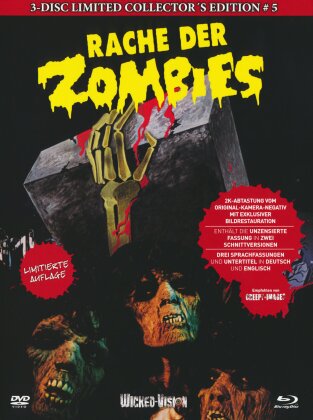 Rache der Zombies (1987) (Cover B, Limited Collector's Edition, Mediabook, Blu-ray + 2 DVDs)