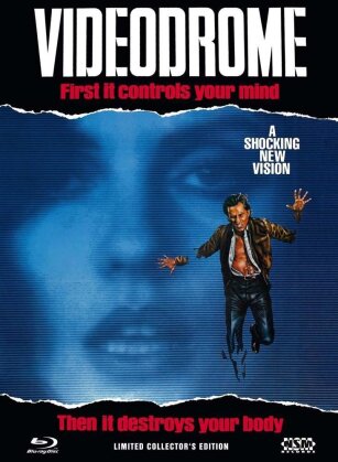 Videodrome (1983) (Cover A, Édition Collector, Director's Cut, Version Cinéma, Édition Limitée, Mediabook, Uncut, Unrated, Blu-ray + DVD)
