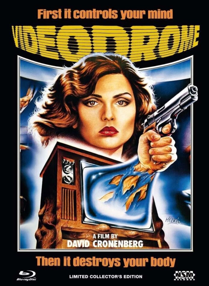 Videodrome (1983) (Cover C, Unrated Director's Cut, Mediabook, Blu-ray + DVD)