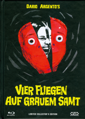 Vier Fliegen auf grauem Samt (1971) (Cover A, Limited Collector's Edition, Mediabook, Uncut, Blu-ray + 2 DVDs)