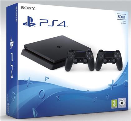 Sony PlayStation 4 Console 500 GB + 2 Controller - black